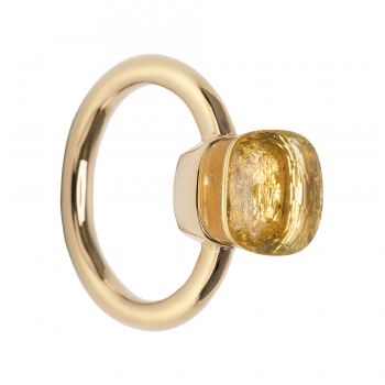 les bobos Ring mit Citrin Quarz, gelb vergoldet
